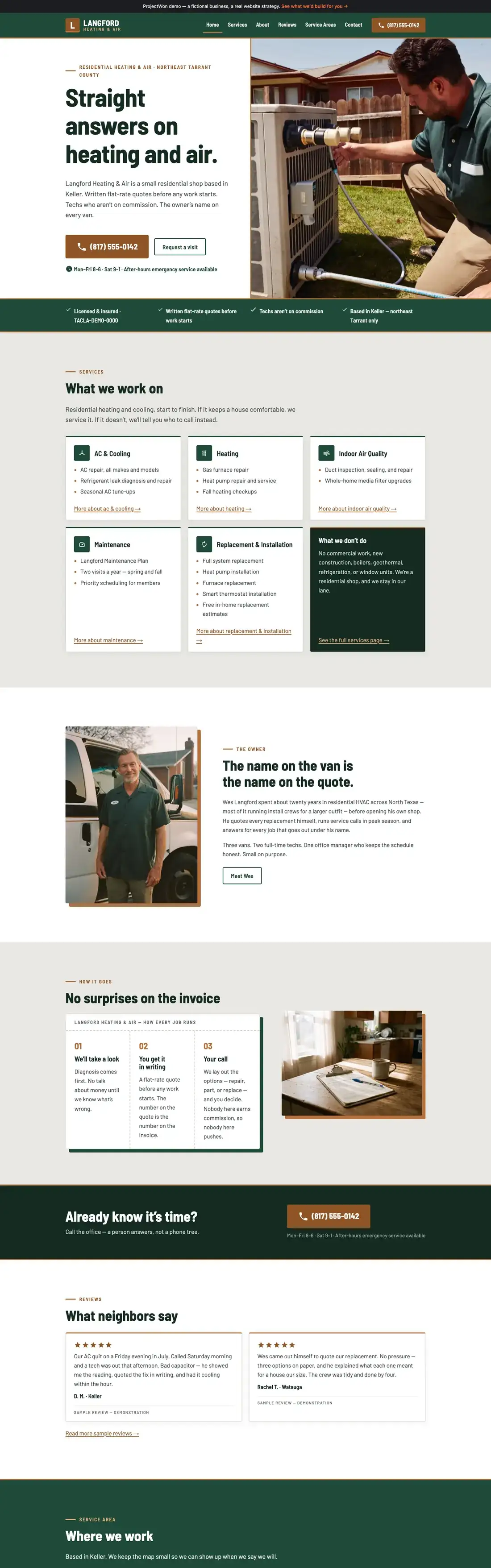 Langford Heating & Air, rebuilt